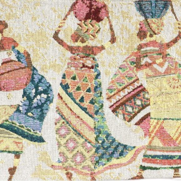 Set of 4 placemats and table runner in Jacquard Tribal Pattern - Picture 5 of 6